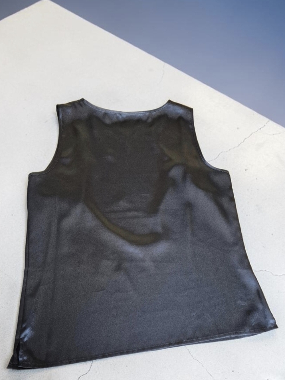 JM Collection Black Faux-Leather Shell Tank - Picture 3 of 7